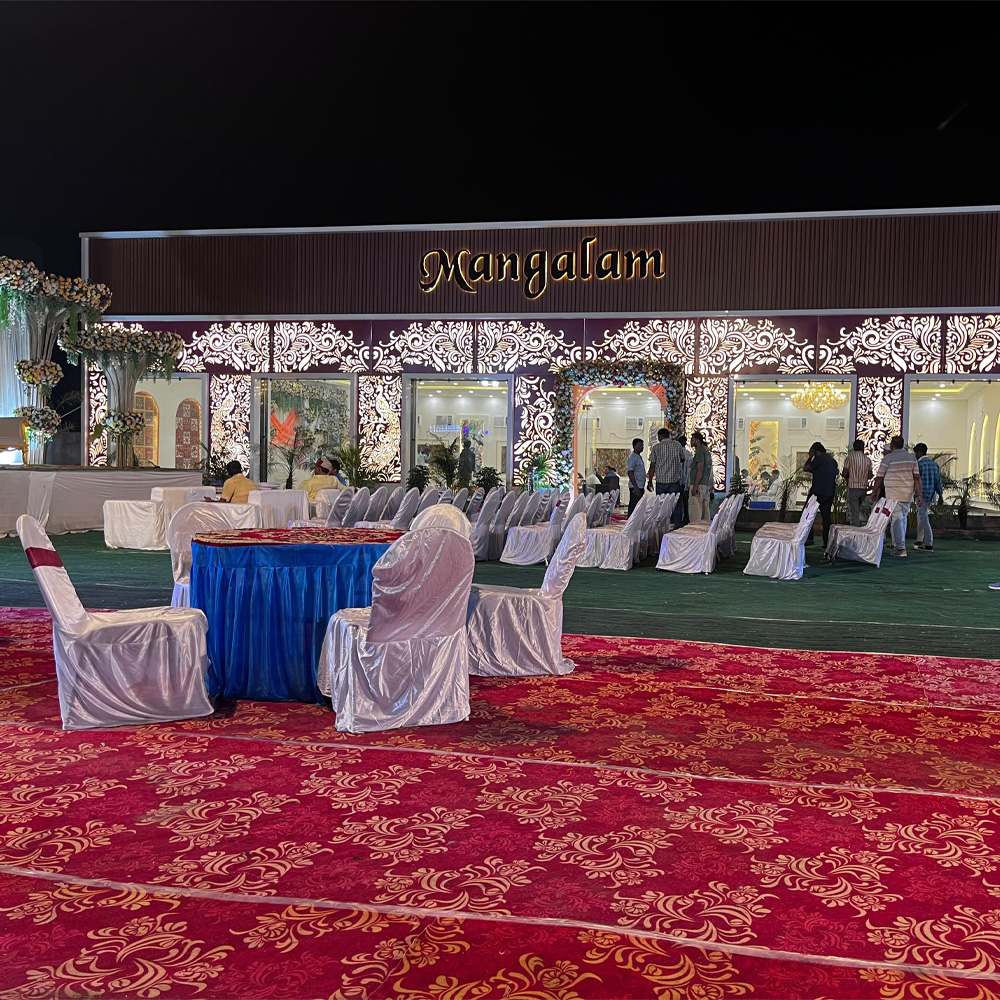 Wedding couple celebration at banquet hall